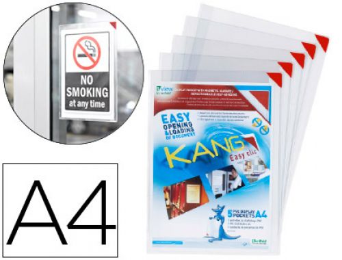 Bolsa de apresentaao tarifold adesiva com canto magnetico din a4 pack 5 unidades , Tarifold , 76174 , 3377991947704
